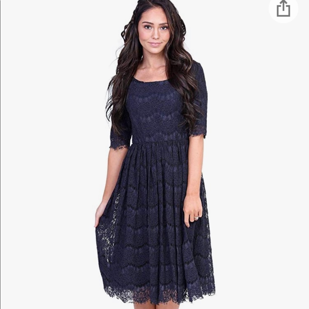 NWT Mikarose Navy Lace Dress
